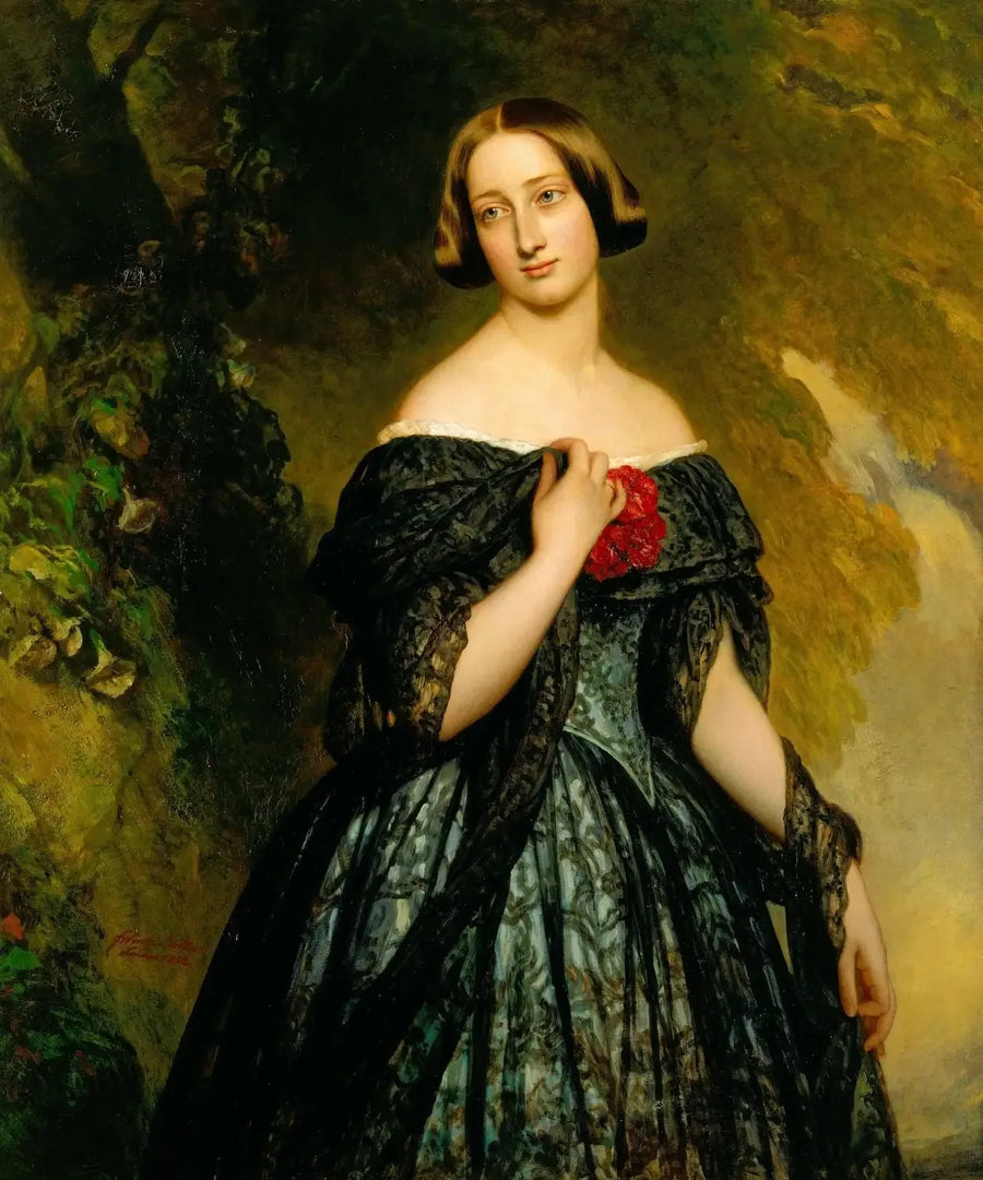 アレクサンドリーヌ、ザクセン＝コーブルク＝ゴータ公爵夫人（1820-1904） - フランツ・ザヴェル・ウィンターハルター

Source:
Alexandrine, duchesse de Saxe-Cobourg-Gotha (1820-1904) - Franz Xaver Winterhalter