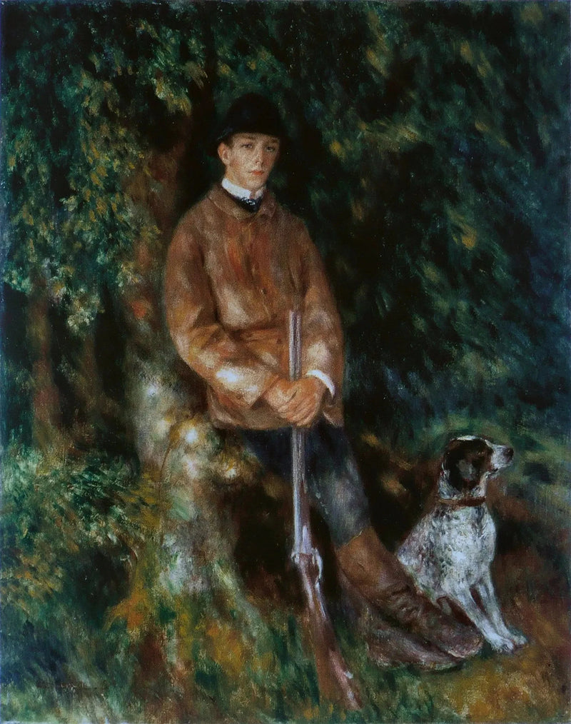 アルフレッド・ベラールの肖像と彼の犬 - ピエール＝オーギュスト・ルノワール