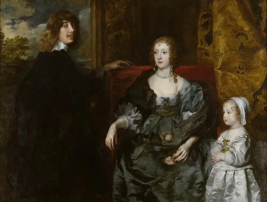 ALGERNON_PERCY_10E_COMTE_DE_NORTHUMBERLAND_1602_1668_SA_PREMI_RE_POUSE_LADY_ANNE_CECIL_D_C_D_E_EN_1637_ET_LEUR_FILLE_LADY_CATHERINE_PERCY_1630_1638__50x60