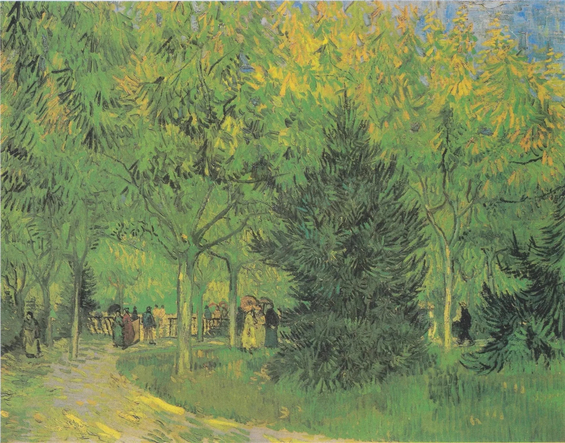 Une allée du jardin public d’Arles F470 de Vincent van Gogh