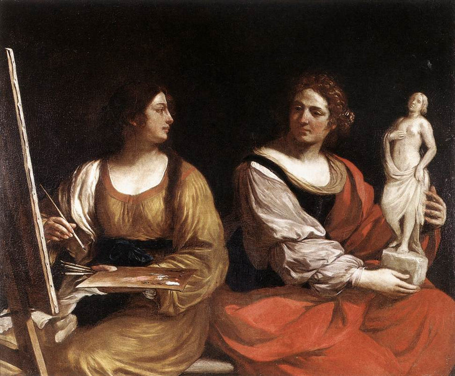 絵画と彫刻の寓意 - Guercino