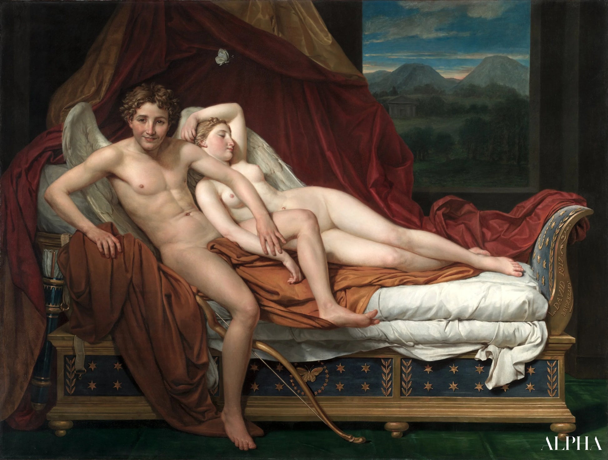 Amour et Psyché - Jacques-Louis David - Reproductions de tableaux et peintures haut de gamme