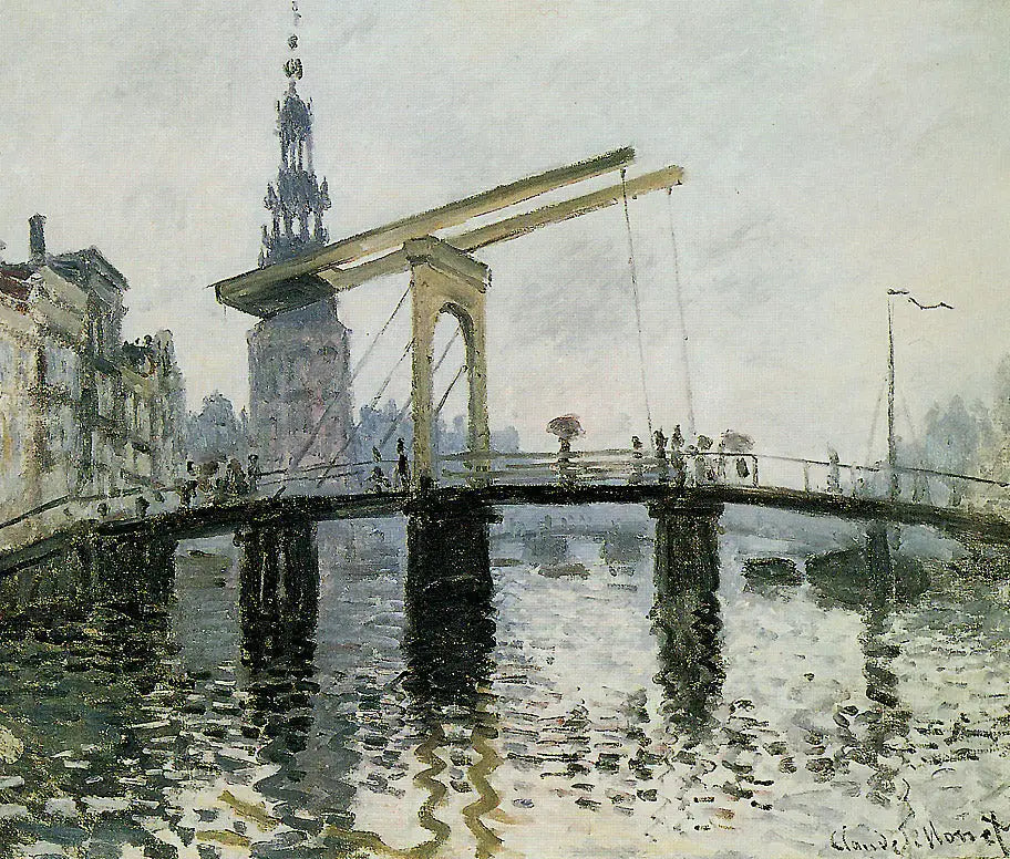 Amsterdam, Le Pont - Claude Monet image 1 tableau peint à l’huile sur toile