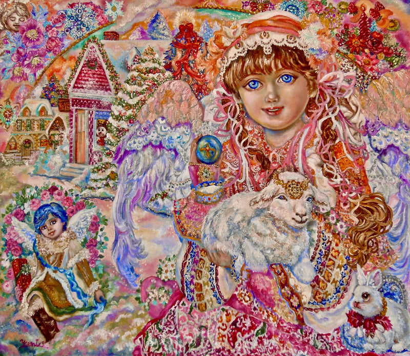 神の子羊を抱く天使 - ユミ・スガイ