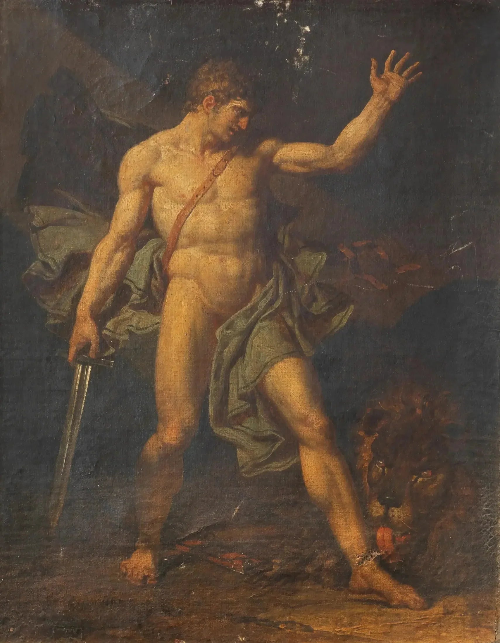 Androclès - Charles Meynier image 1 tableau peint à l’huile sur toile