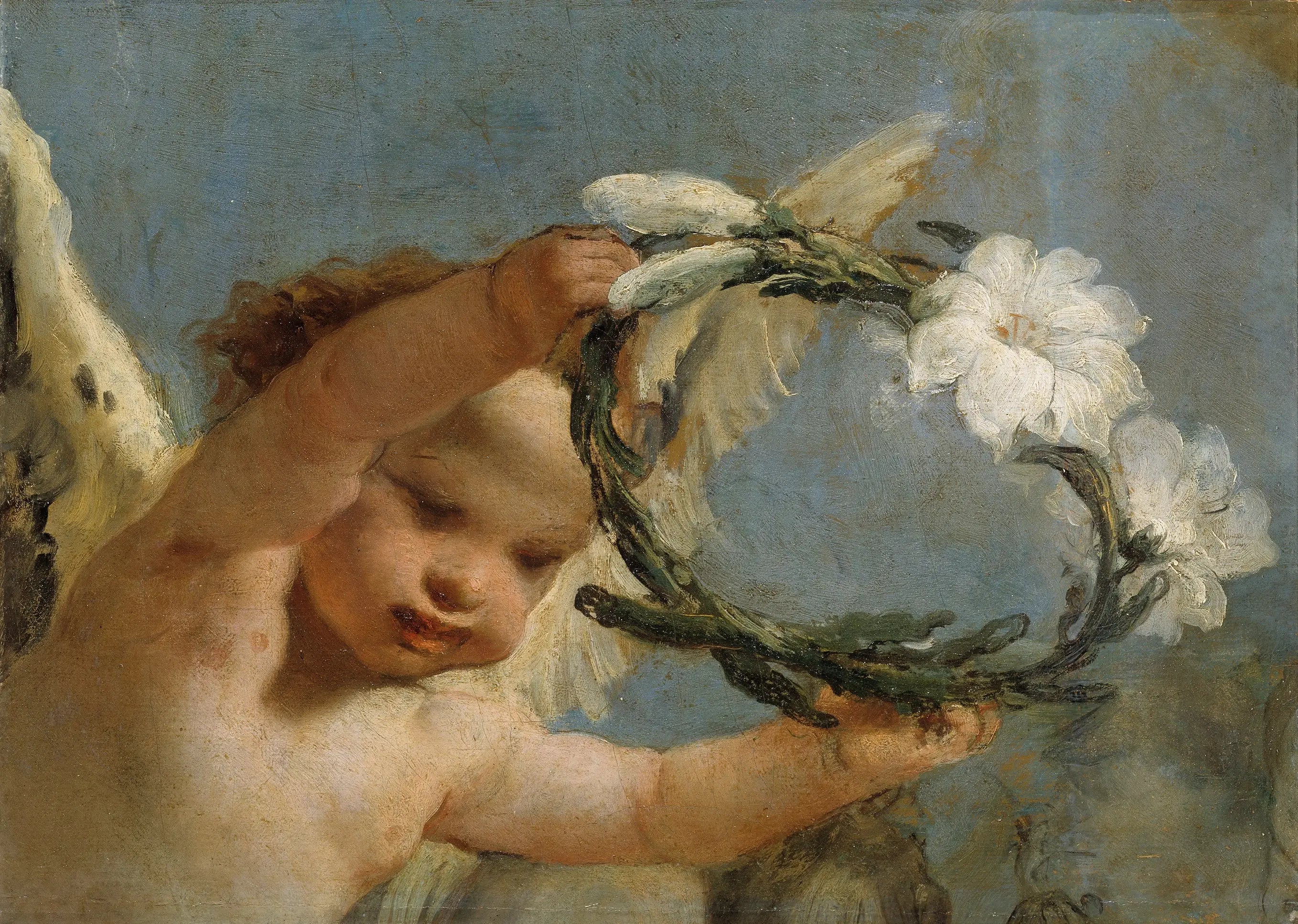 Ange avec une couronne de lys - Giovanni Battista Tiepolo - Alpha Reproduction