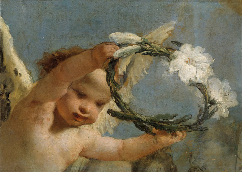 リリーの冠を持つ天使 - ジョヴァンニ・バッティスタ・ティエポロ

Source:
Ange avec une couronne de lys - Giovanni Battista Tiepolo