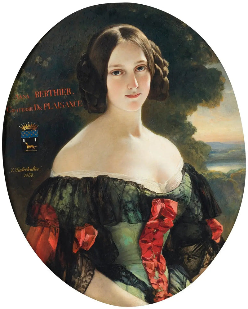 アニー・プライアンス伯爵夫人（1815-1878）、後にプライアンス公爵夫人、旧姓ベルティエ・ド・ワグラム - フランツ・ザヴェル・ウィンターハルター

Source:
Anne, comtesse de Plaisance (1815-1878), plus tard duchesse de Plaisance, née Mlle Bertier de Wagram - Franz Xaver Winterhalter