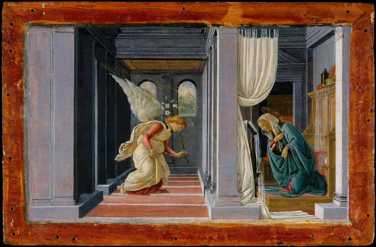 受胎告知、1490 年頃 - Sandro Botticelli