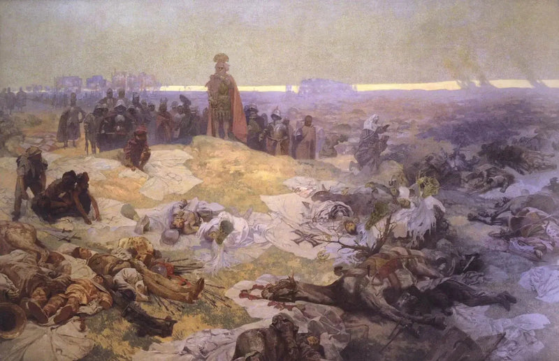 グルンヴァルトの戦いの後 - アルフォンス・ミュシャ