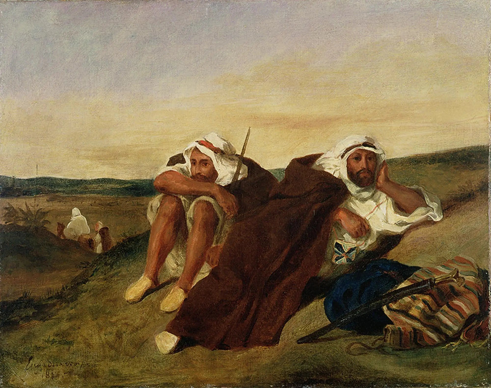 Arabes d'Oran - Eugène Delacroix image 1 reproduction artisanale de tableau