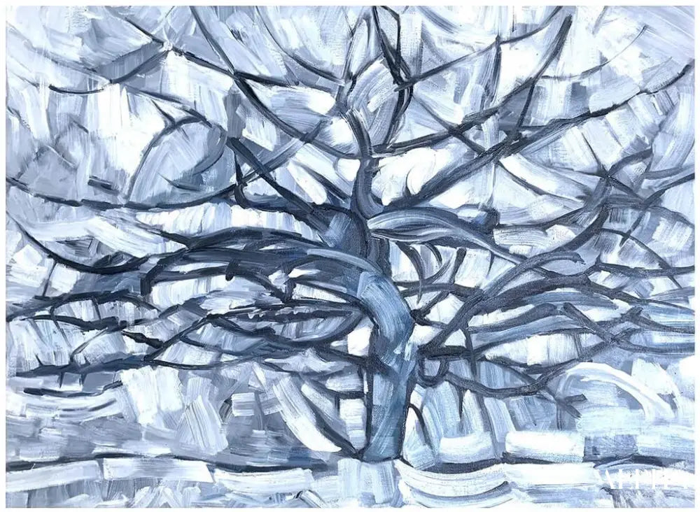 Arbre argenté - Mondrian - Reproductions de tableaux et peintures haut de gamme