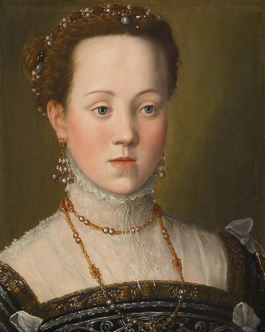 皇后アンナ（1549-1580）、皇帝マクシミリアン2世の娘 - ジュゼッペ・アルチンボルド

Source:
Archduchess Anna (1549-1580), Daughter of Emperor Maximilian II - Giuseppe Arcimboldo