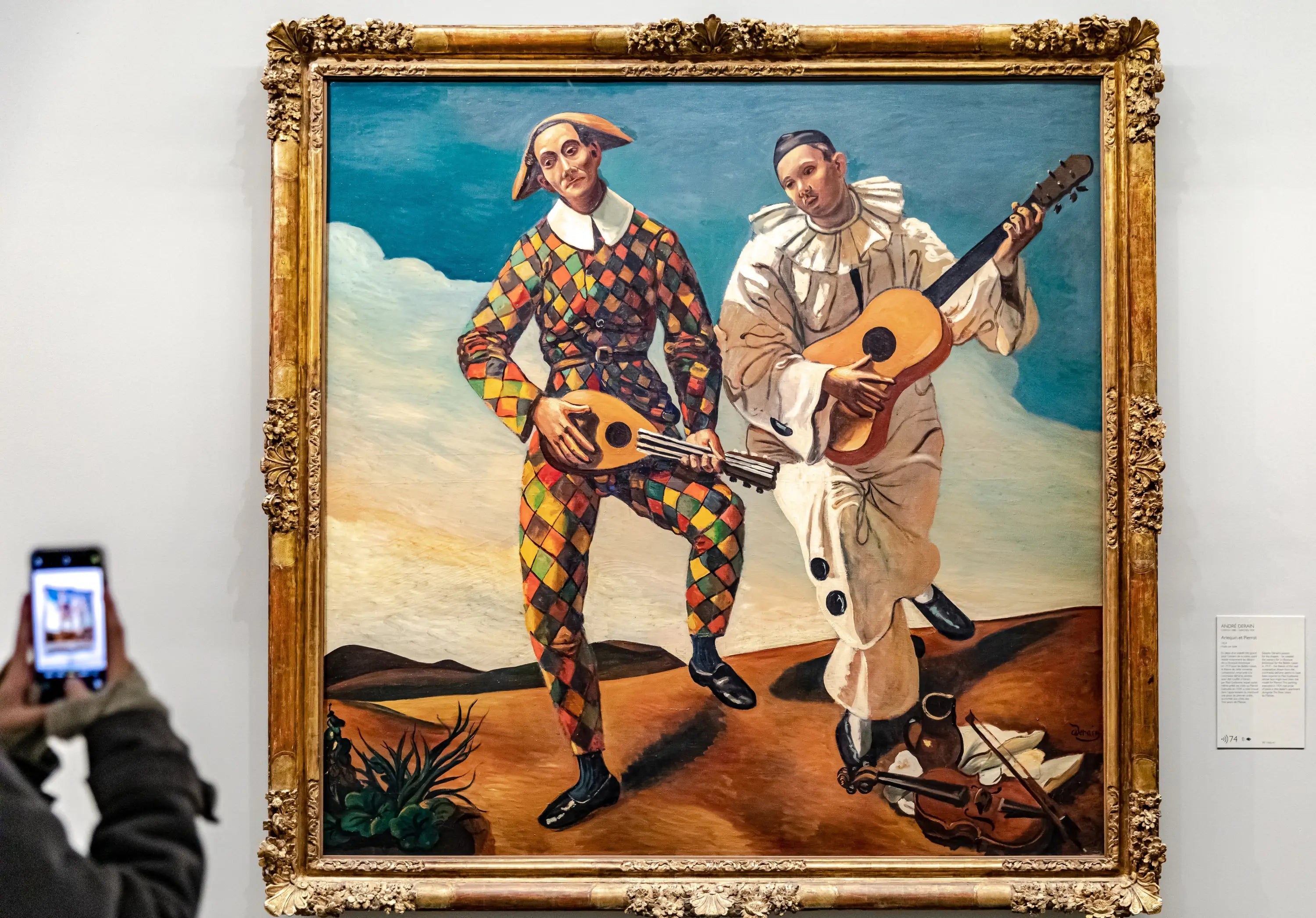 Arlequin et Pierrot - André Derain image 1 tableau peint à l’huile sur toile