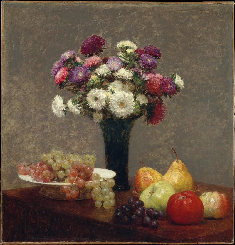 アスターと果物がテーブルの上に - アンリ・ファンタン＝ラトゥール

Source:
Asters et Fruits sur une table - Henri Fantin-Latour