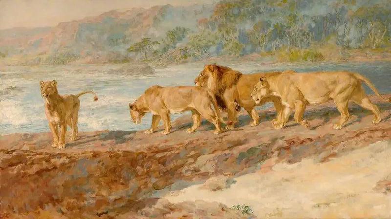 アフリカの川沿い - ブリトン・リヴィエール

Source:
Au bord d'un fleuve africain - Briton Rivière