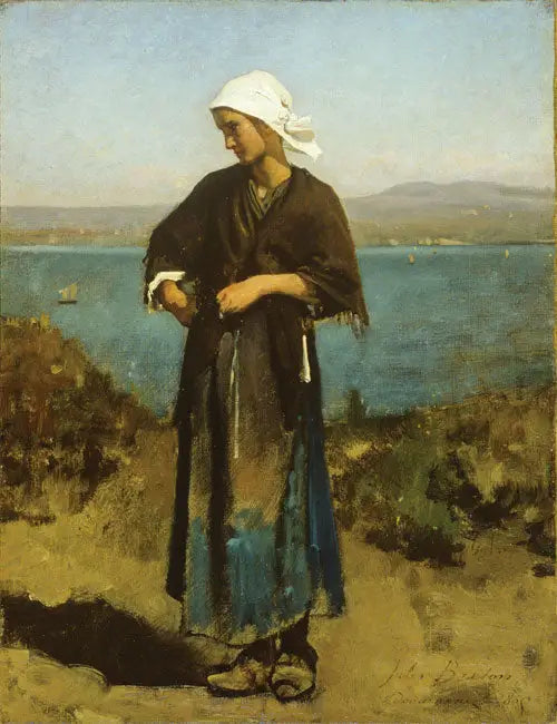 Au bord de la mer - Jules Breton image 1 reproduction d’œuvre d’art à l’huile