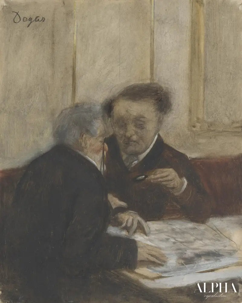 Au Café Châteaudun - Edgar Degas - Reproductions de tableaux et peintures haut de gamme