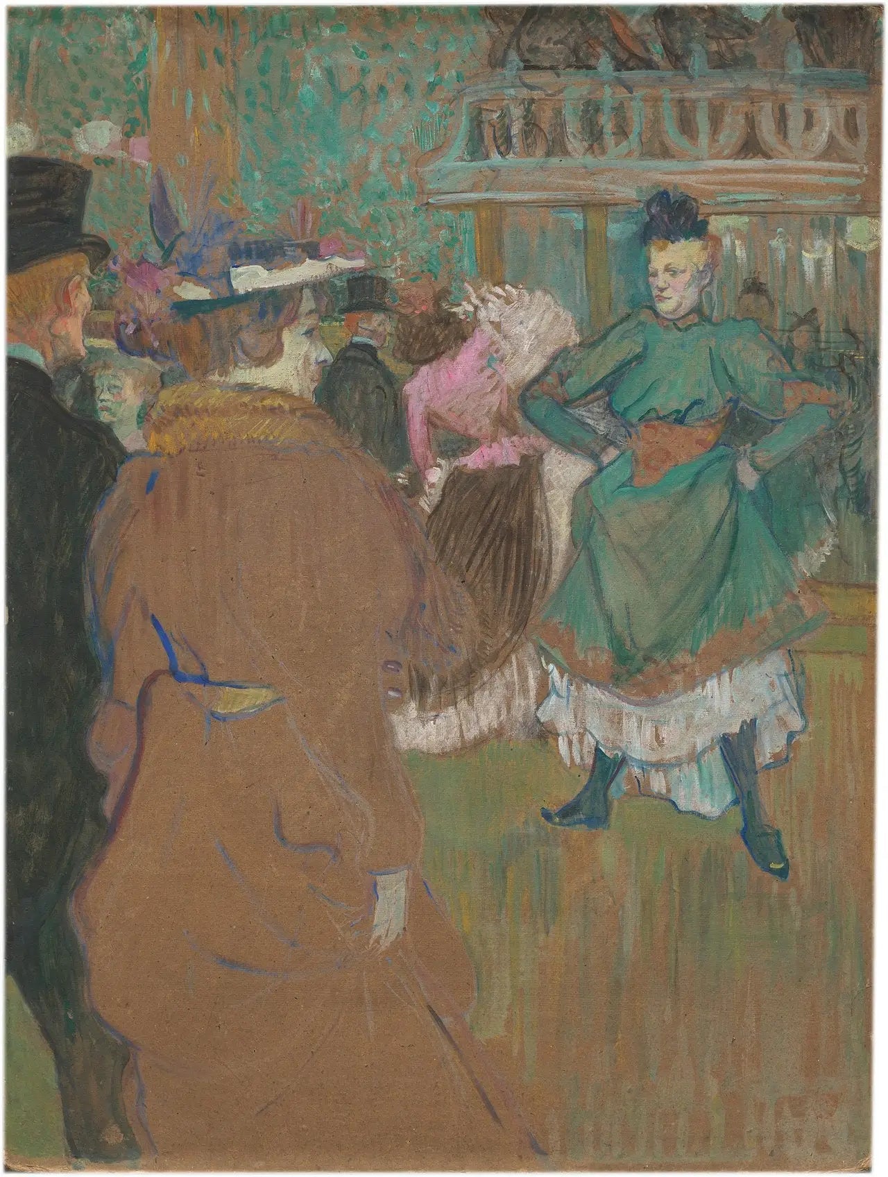 Au Moulin Rouge : Le départ du quadrille - Henri de Toulouse-Lautrec image 1 tableau peint à l’huile sur toile