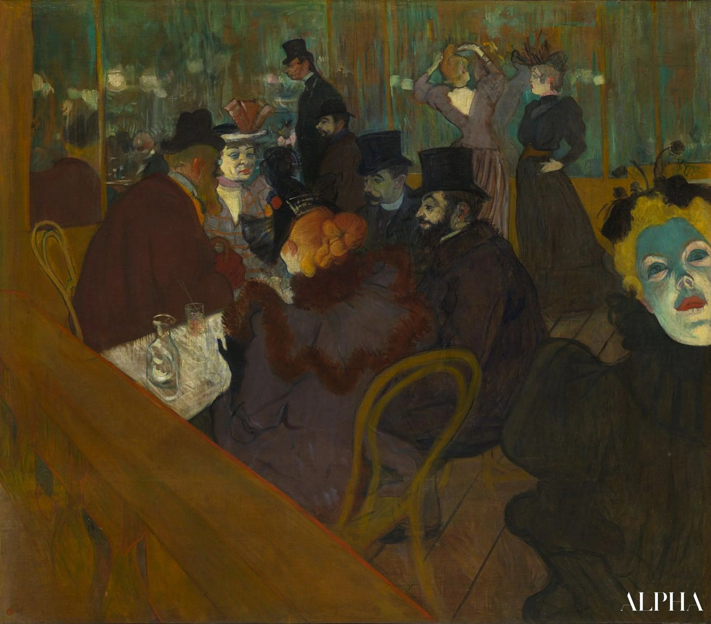 Au Moulin Rouge - Toulouse Lautrec - Reproductions de tableaux et peintures haut de gamme