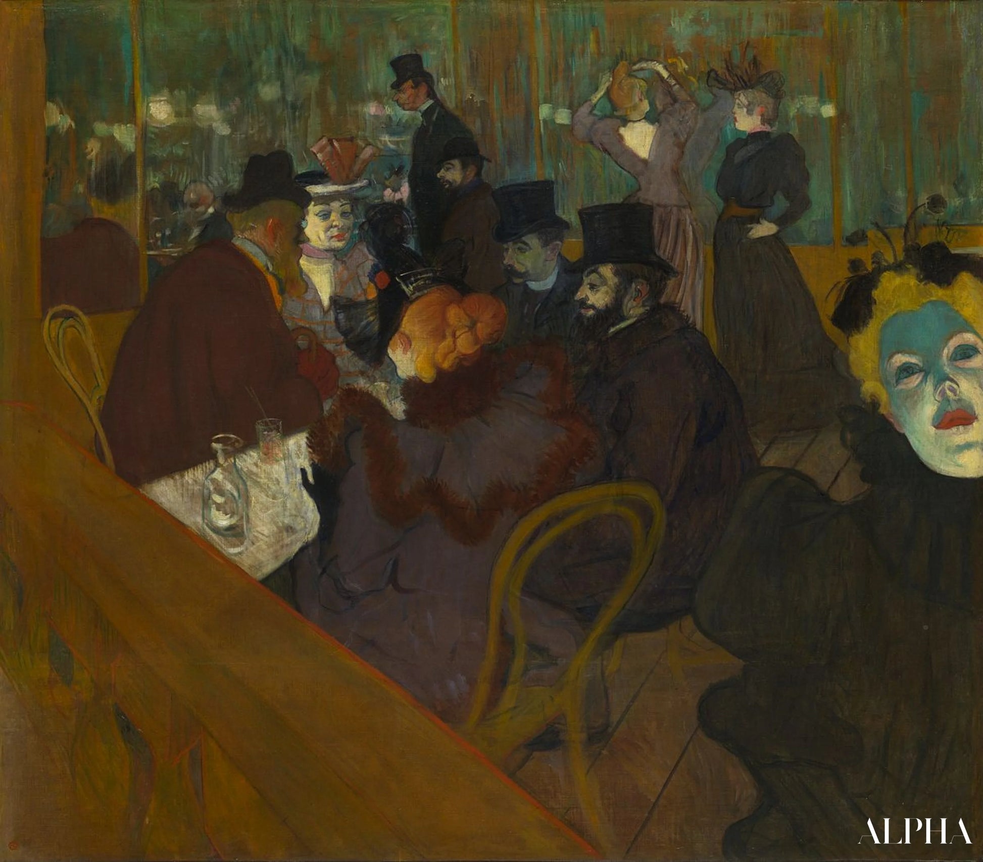 Au Moulin Rouge - Toulouse Lautrec - Reproductions de tableaux et peintures haut de gamme