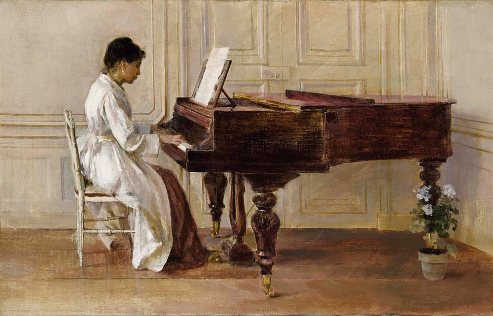 Au piano - Theodore Robinson image 1 copie peinte à la main à l’huile