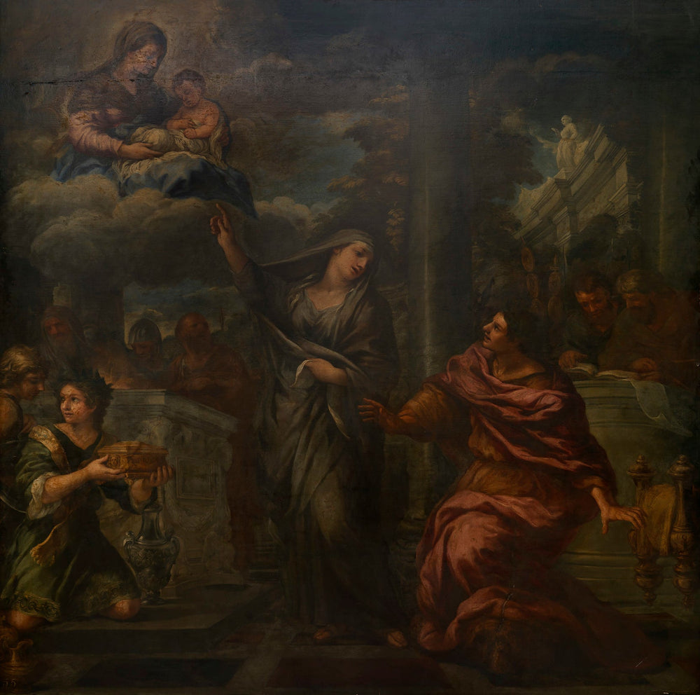 Auguste et la Sibylle Tiburtine - Pietro da Cortona image 1 copie de tableau peinte à la main