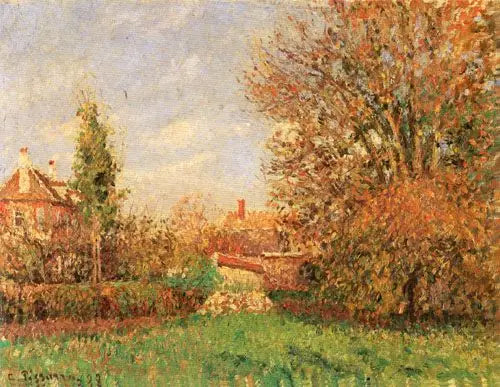 Automne dans le pré à Éragny - Camille Pissarro image 1 tableau peint à l’huile sur toile