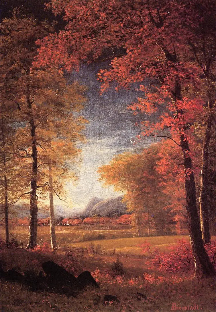 Automne en Amérique comté d’Oneida New York - Albert Bierstadt - Alpha Reproduction