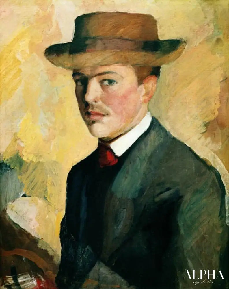 Autoportrait 1909 - August Macke - Reproductions de tableaux et peintures haut de gamme