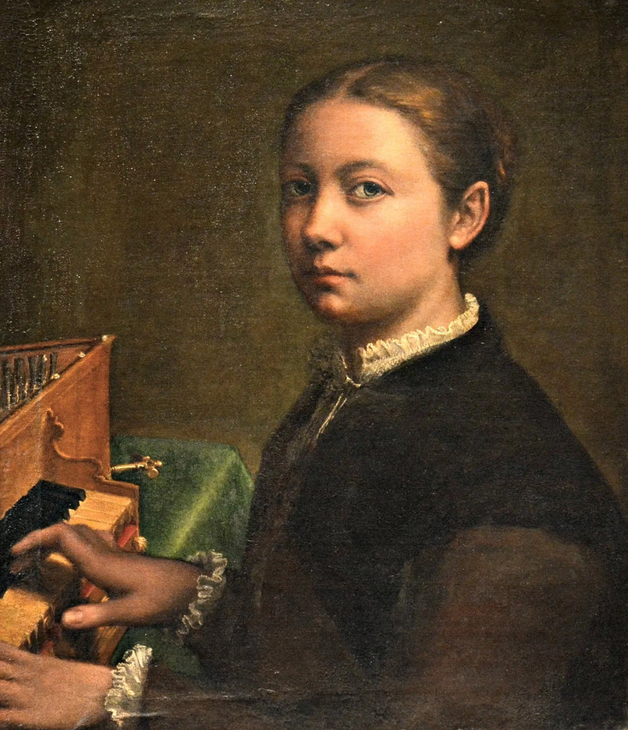Autoportrait à l'épinette - Sofonisba Anguissola image 1 reproduction d’œuvre d’art à l’huile