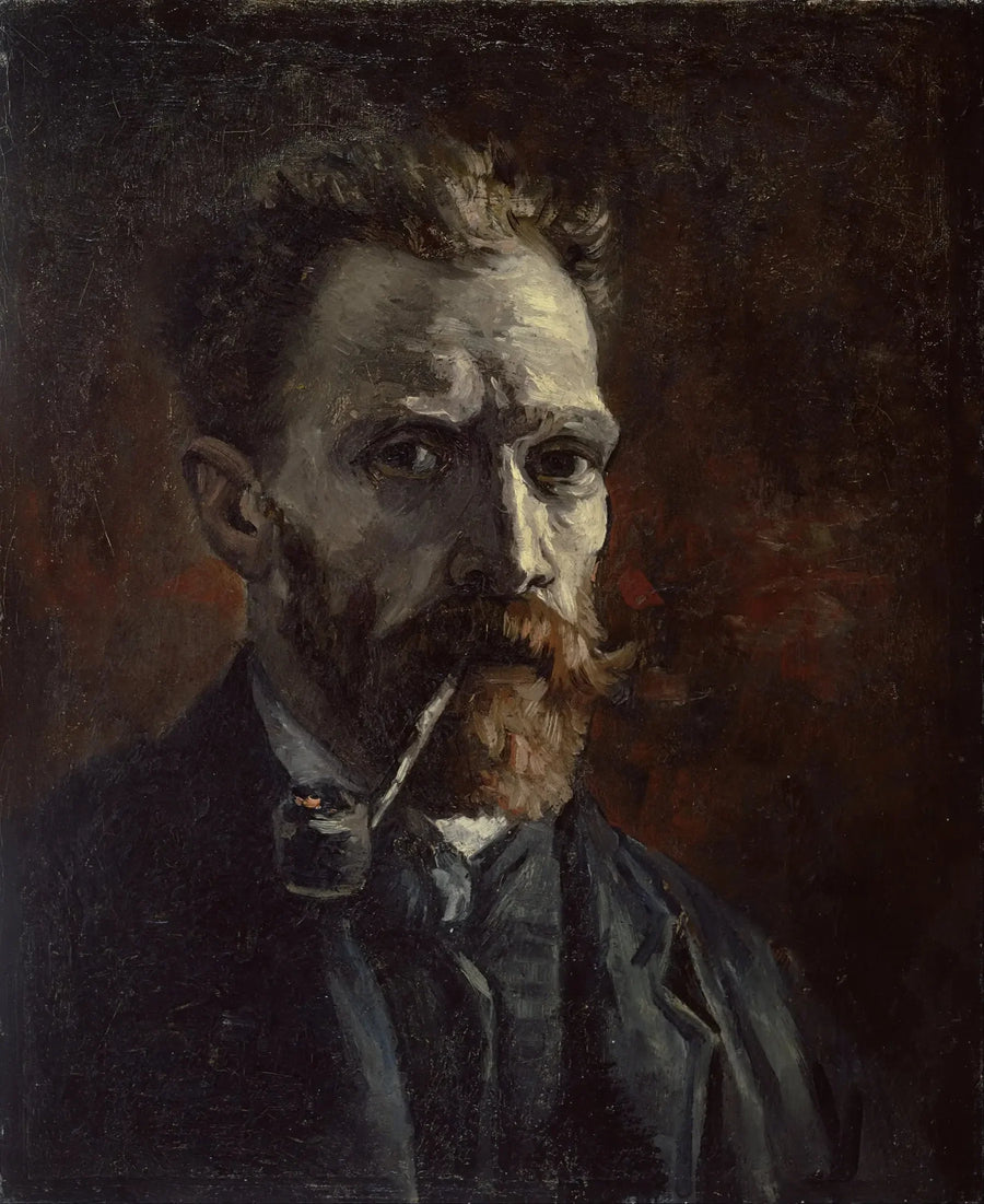 パイプをくわえた自画像 - Vincent van Gogh