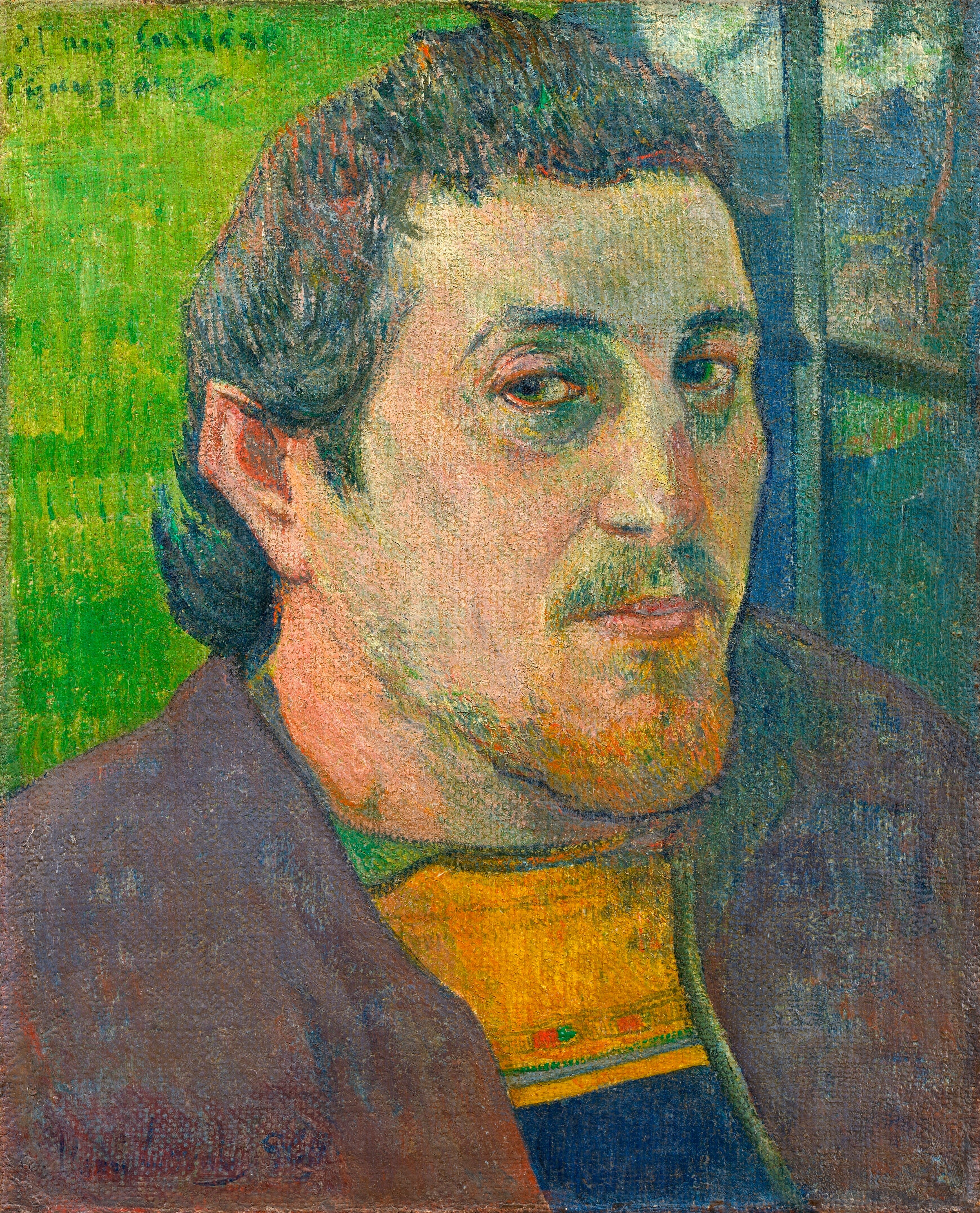 Reproduction du tableau « Autoportrait à l'ami Carrière - Paul Gauguin » par Alpha Reproduction en peinture à l’huile