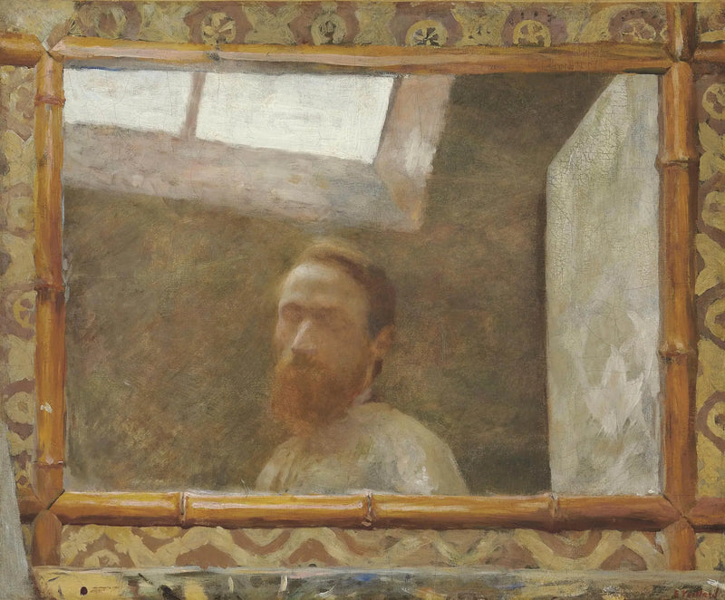 竹の鏡の自画像 - エドゥアール・ヴィヤール