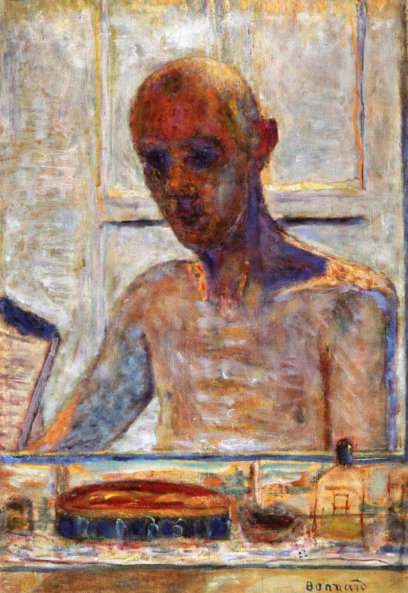 化粧室の鏡の中の自画像 - ピエール・ボナール