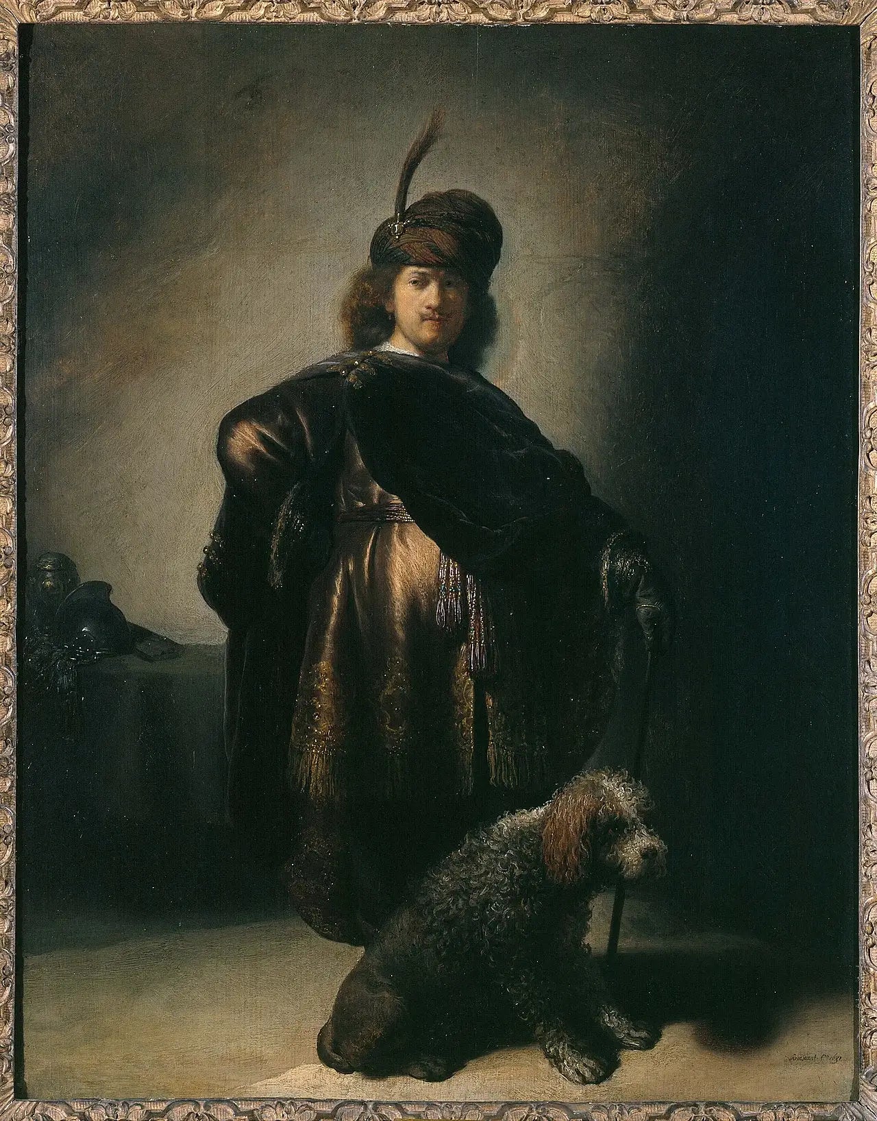 Autoportrait en habitudes orientales - Rembrandt image 2 reproduction artisanale de tableau