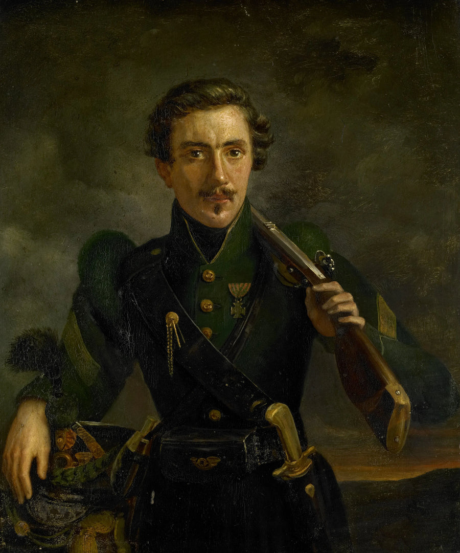 Autoportrait en uniforme des Chasseurs - Willem Jodocus Mattheus Engelberts