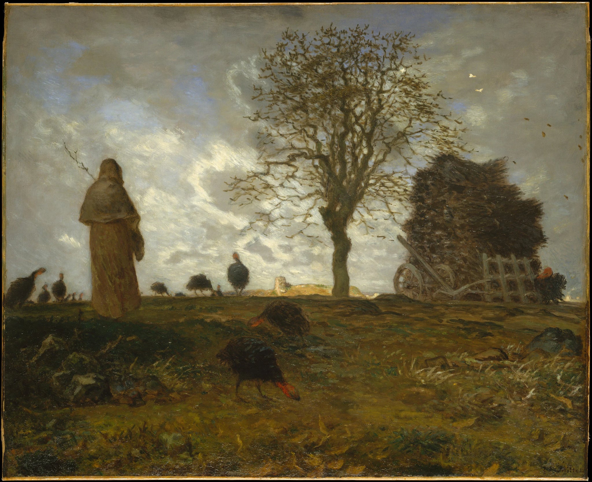 Autumn Landscape with a Flock of Turkeys - Jean-François Millet