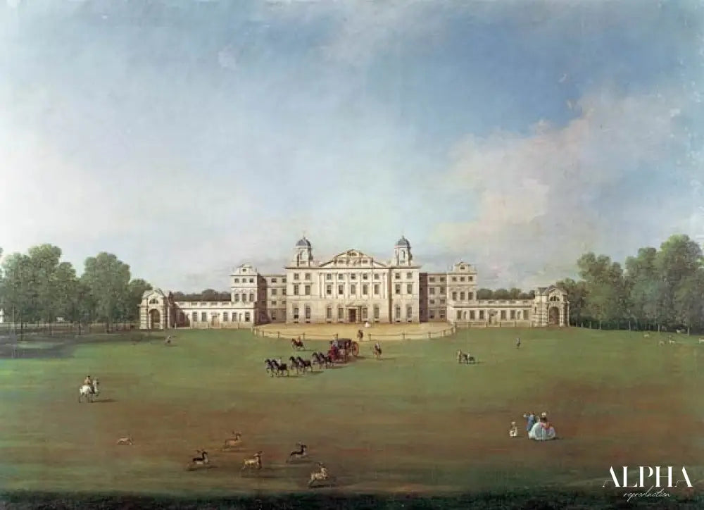 Badminton House depuis le Parc de Badminton - Giovanni Antonio Canal - Reproductions de tableaux et peintures haut de gamme