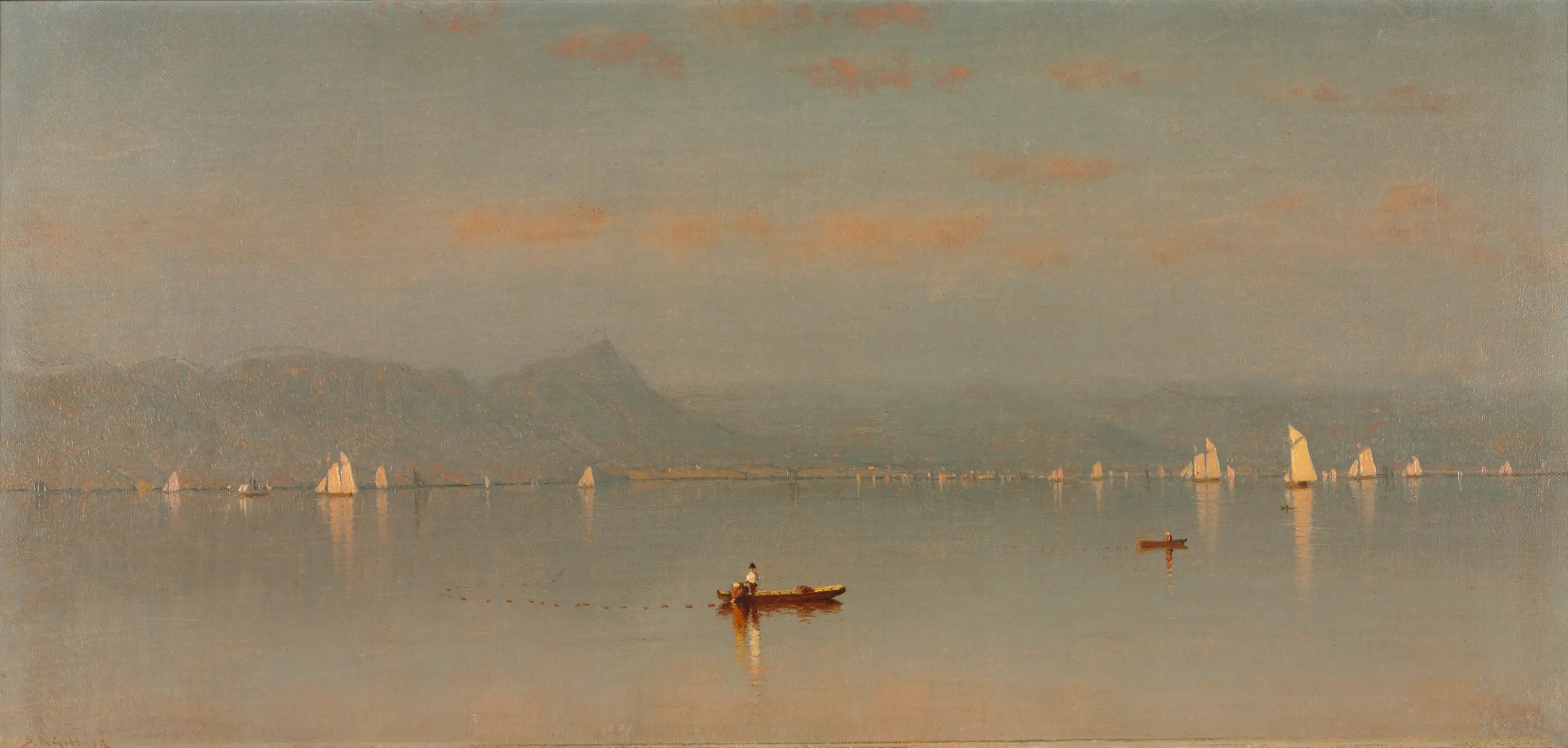 Baie de Haverstraw - Sanford Robinson Gifford image 1 reproduction d’œuvre d’art à l’huile