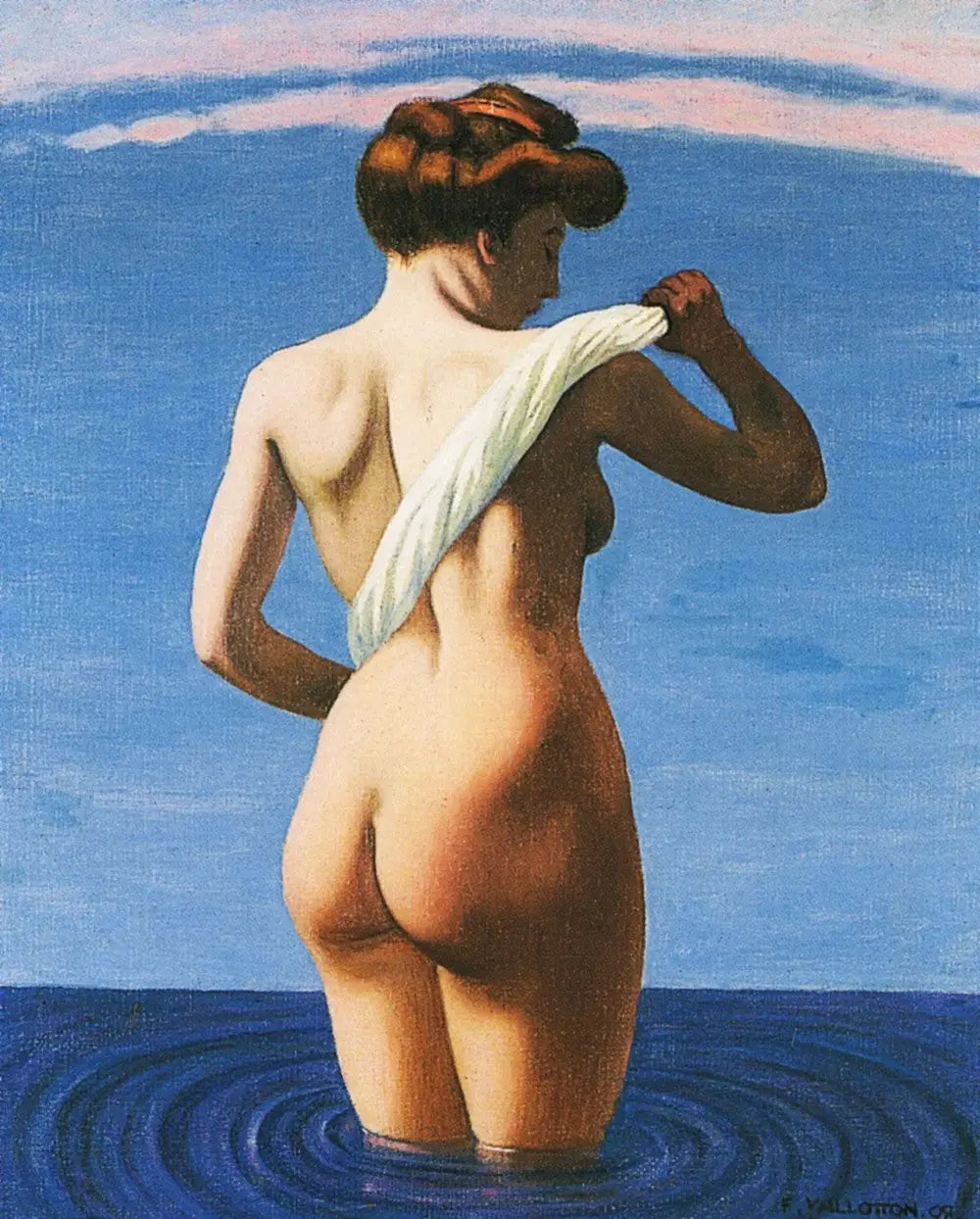 Baigneuse de dos s’essuyant avec un linge roulé - Félix Vallotton - Alpha Reproduction