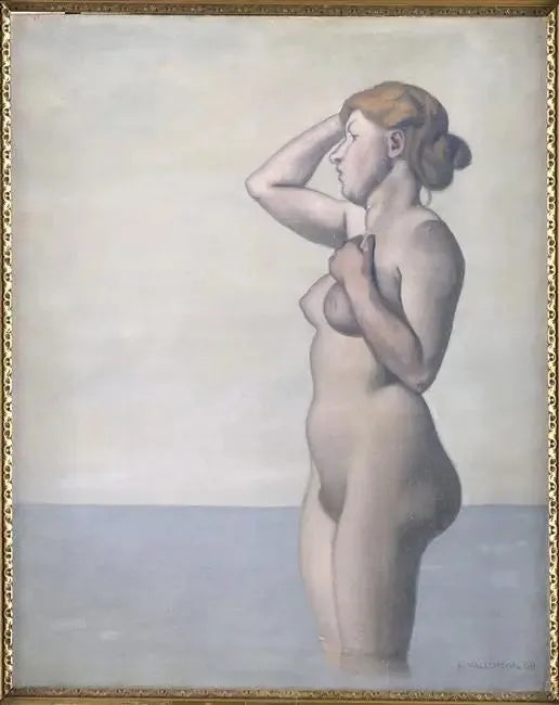 横顔のバーニューズ、灰色の空 - フェリックス・ヴァロトン

Source:
Baigneuse de profil, ciel gris - Félix Vallotton