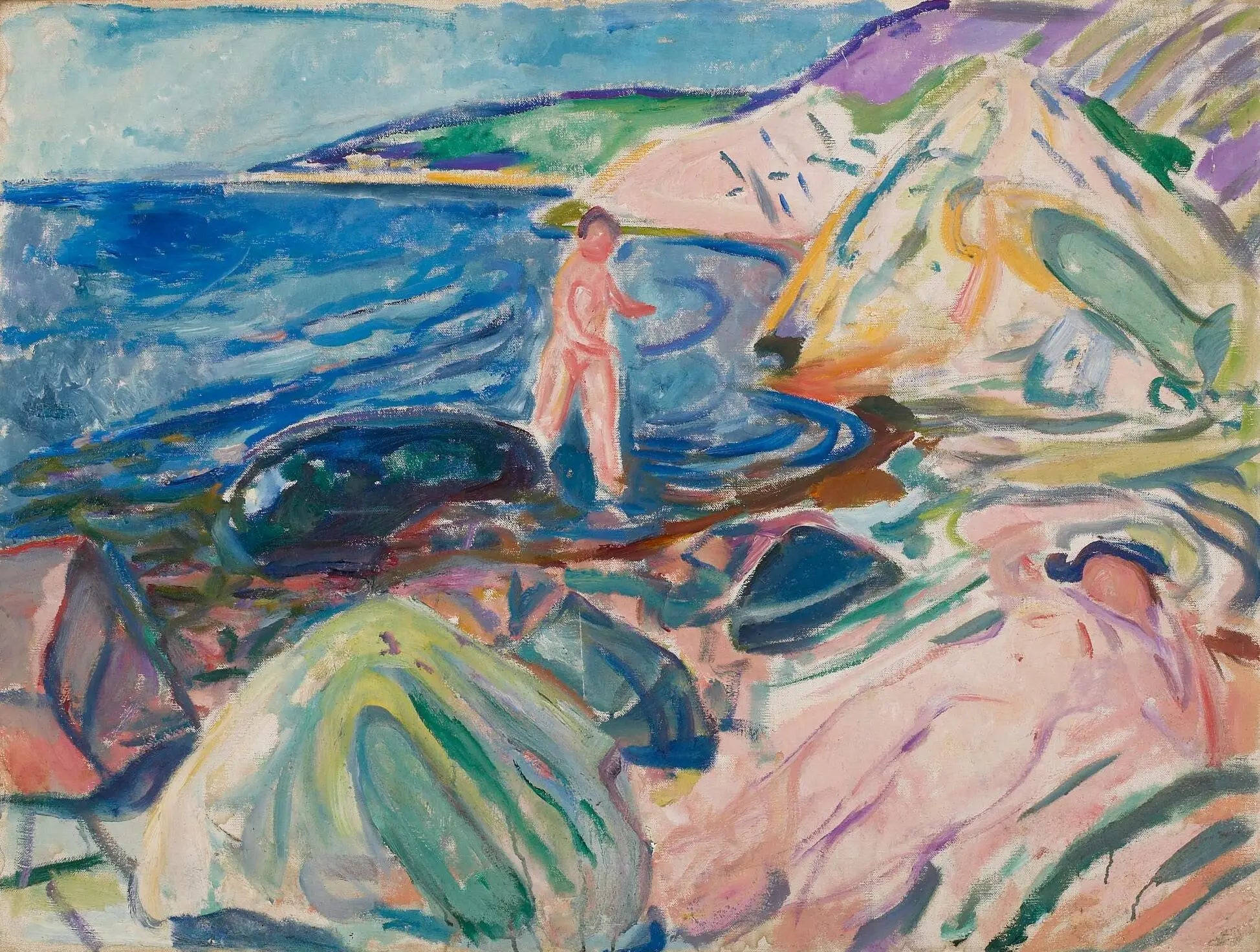 bain de soleil - Edvard Munch image 1 reproduction réalisée par Alpha Reproduction