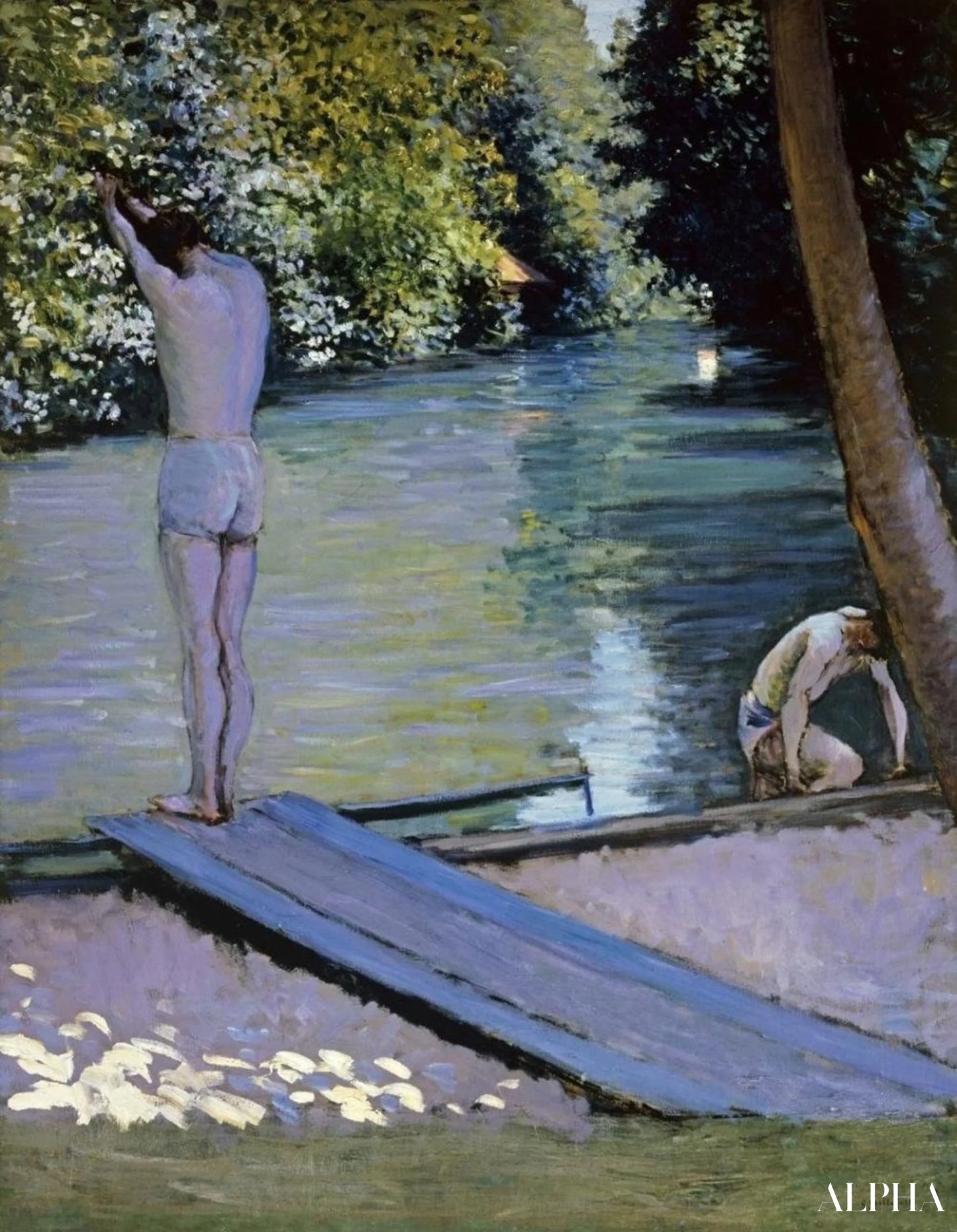 イェール川の岸辺の入浴 - カイユボット - 高級絵画および絵画の複製