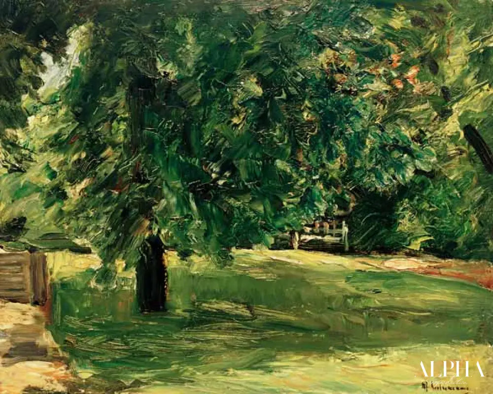 Banc de jardin sous le marronnier - Max Liebermann - Reproductions de tableaux et peintures haut de gamme