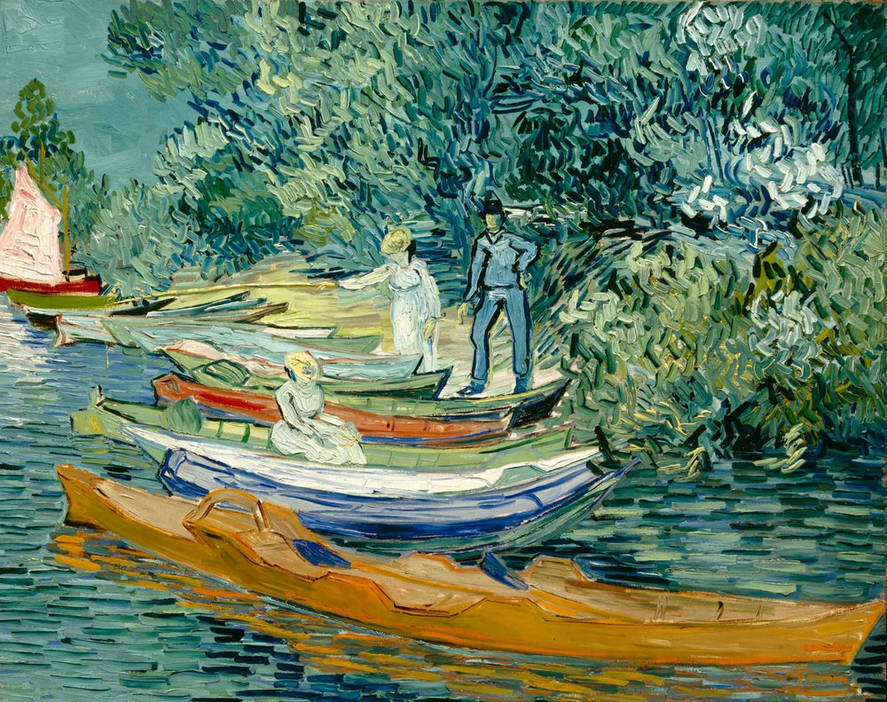 Banque de l'Oise à Auvers - Vincent van Gogh image 1 copie de tableau peinte à la main