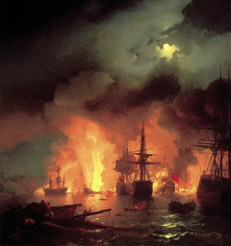 チェスメの戦い - イワン・アイヴァゾフスキー

Source:
Bataille de Tchesmé - Ivan Aïvazovski