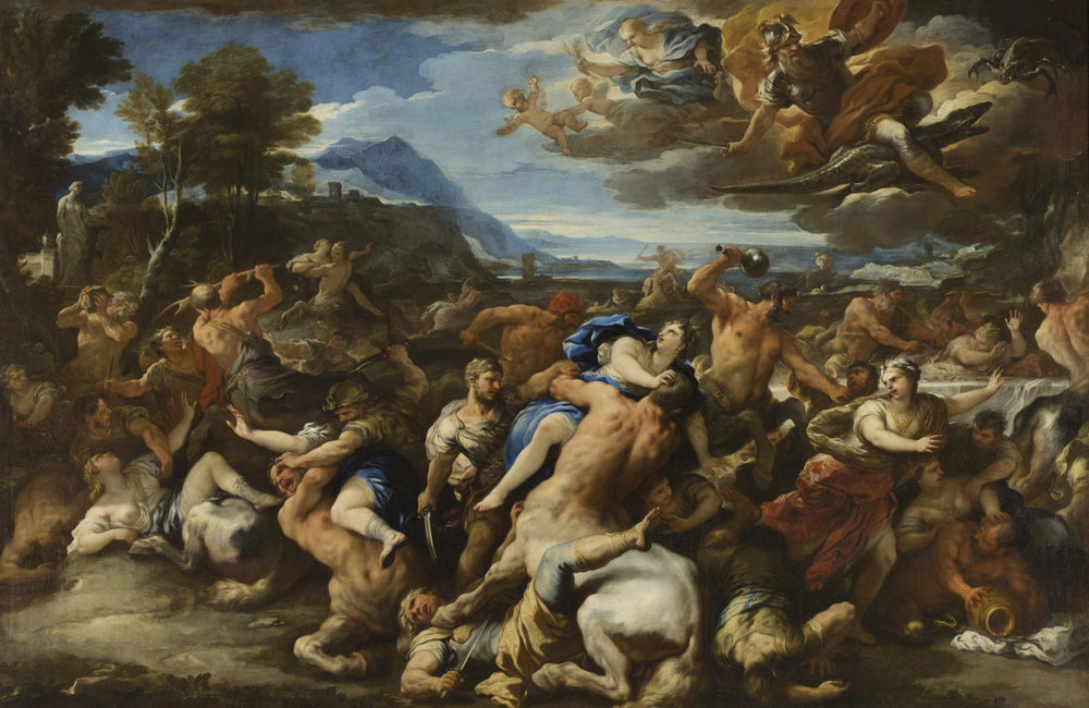 Bataille entre les Lapithes et les Centaures - Luca Giordano image 1 reproduction artisanale de tableau