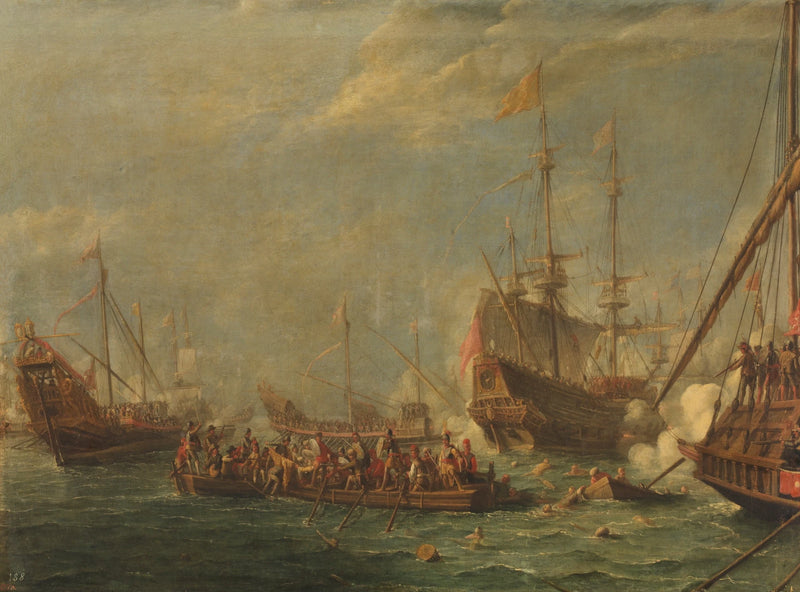 Bataille navale entre Turcs et Maltais - Kasper van Eyck