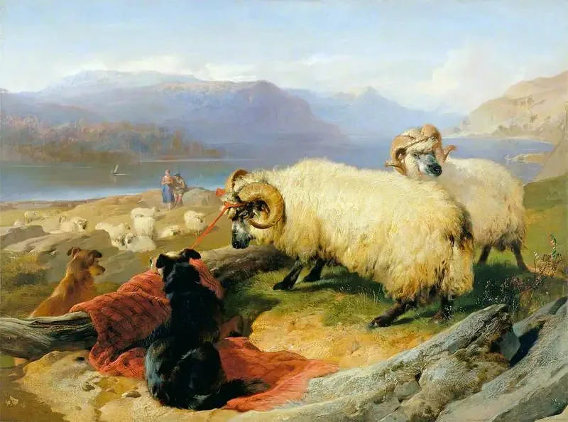 つなぎ合わされた雄羊 - エドウィン・ヘンリー・ランシー

Source:
Béliers attachés - Edwin Henry Landseer